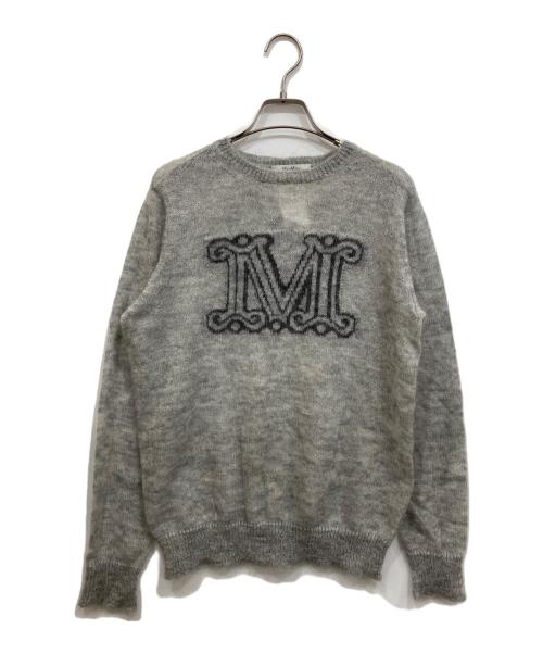MaxMara（マックスマーラ）MaxMara (マックスマーラ) モヘアクルーネックニット グレー サイズ:Mの古着・服飾アイテム