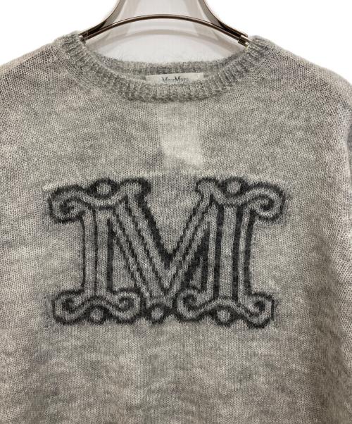 MaxMara（マックスマーラ）MaxMara (マックスマーラ) モヘアクルーネックニット グレー サイズ:Mの古着・服飾アイテム