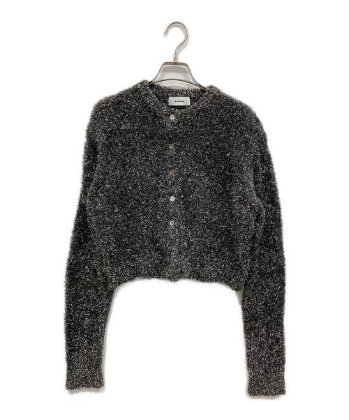 MIESROHE（ミースロエ）MIESROHE (ミースロエ) sustainable ラメジャギークルーカーディガン ブラック サイズ:Freeの古着・服飾アイテム