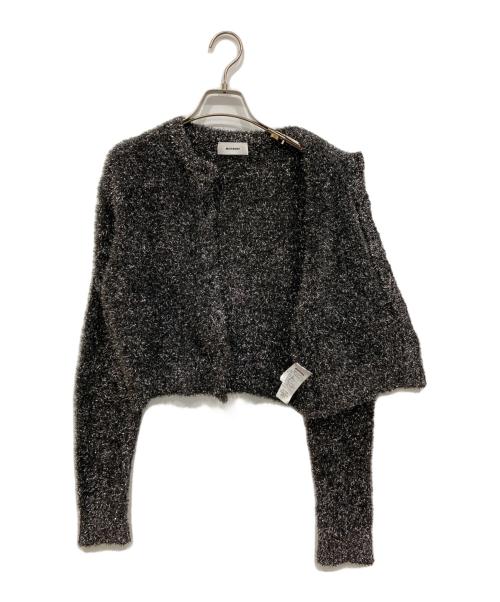 MIESROHE（ミースロエ）MIESROHE (ミースロエ) sustainable ラメジャギークルーカーディガン ブラック サイズ:Freeの古着・服飾アイテム