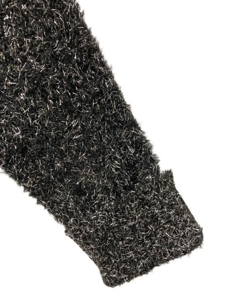 MIESROHE（ミースロエ）MIESROHE (ミースロエ) sustainable ラメジャギークルーカーディガン ブラック サイズ:Freeの古着・服飾アイテム