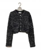 MIESROHEミースロエ）の古着「ツイードニットカーディガン」｜ブラック