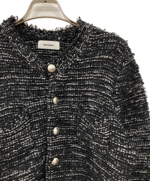 MIESROHE（ミースロエ）MIESROHE (ミースロエ) ツイードニットカーディガン ブラック サイズ:Freeの古着・服飾アイテム
