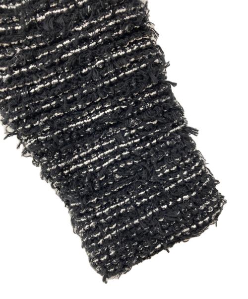 MIESROHE（ミースロエ）MIESROHE (ミースロエ) ツイードニットカーディガン ブラック サイズ:Freeの古着・服飾アイテム