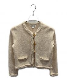 J.CREW（ジェイクルー）の古着「ノーカラーツイードジャケット」｜ベージュ