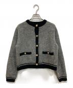 HER LIP TOハーリップトゥ）の古着「Boucle Bicolor Knit Jacket」｜グレー