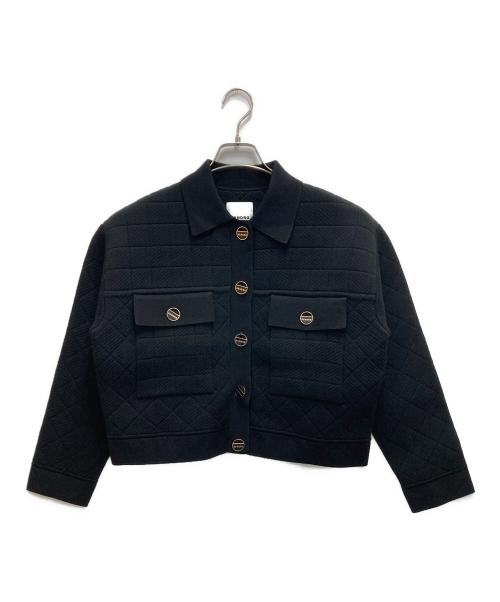 Sandro（サンドロ）Sandro (サンドロ) クロップドニットカーディガン ブラック サイズ:1の古着・服飾アイテム