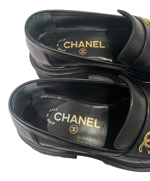 CHANEL（シャネル）CHANEL (シャネル) レザーシューズ ブラック サイズ:35Cの古着・服飾アイテム