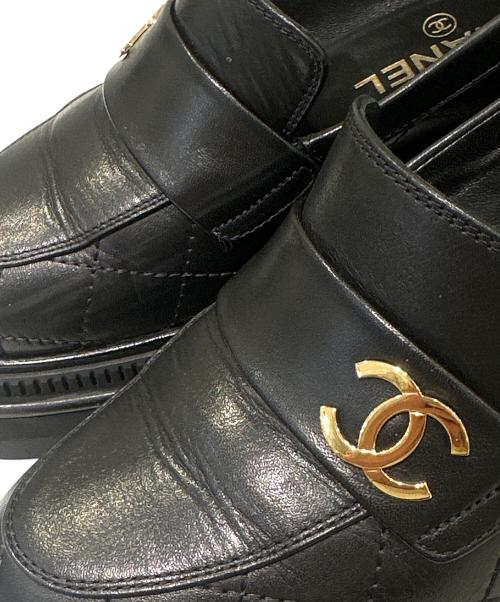 CHANEL（シャネル）CHANEL (シャネル) レザーシューズ ブラック サイズ:35Cの古着・服飾アイテム