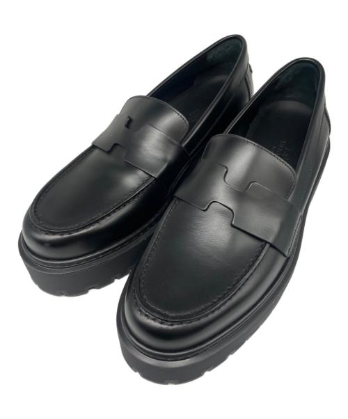 HERMES（エルメス）HERMES (エルメス) モカシン クレマン/Hitch ヒッチ ローファー ブラック サイズ:35の古着・服飾アイテム