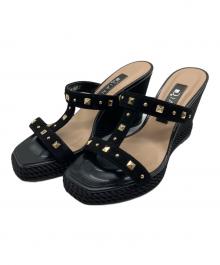 DIANA（ダイアナ）の古着「ウエッジソールミュール」｜ブラック