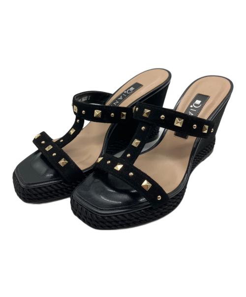 DIANA（ダイアナ）DIANA (ダイアナ) ウエッジソールミュール ブラック サイズ:Sの古着・服飾アイテム