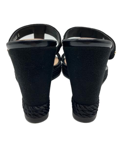 DIANA（ダイアナ）DIANA (ダイアナ) ウエッジソールミュール ブラック サイズ:Sの古着・服飾アイテム