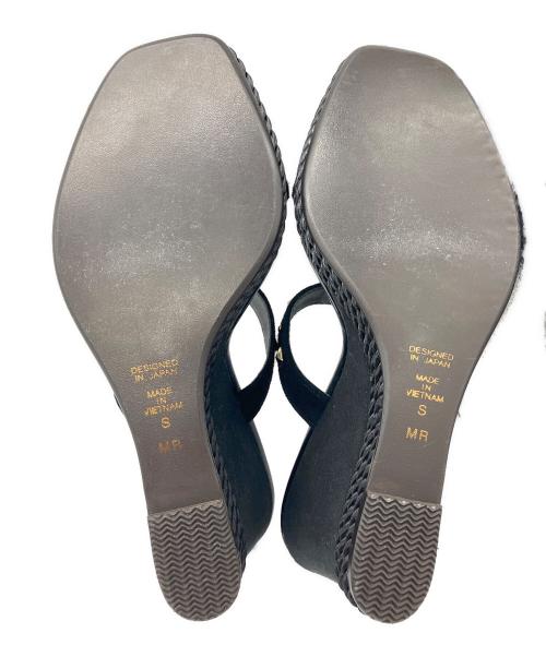 DIANA（ダイアナ）DIANA (ダイアナ) ウエッジソールミュール ブラック サイズ:Sの古着・服飾アイテム