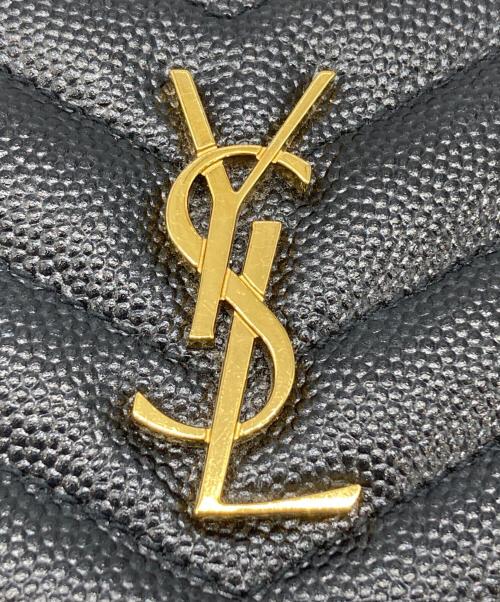 Saint Laurent Paris（サンローランパリ）Saint Laurent Paris (サンローランパリ) 2つ折り財布 ブラックの古着・服飾アイテム