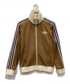 adidasアディダス）の古着「ADICOLOR HERITAGE NOW ストライプトラックトップ」｜ベージュ