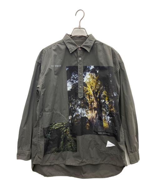 and wander（アンドワンダー）and wander (アンドワンダー) NAOKI ISHIKAWA THE VOID CORDURA shirt グレー サイズ:Lの古着・服飾アイテム