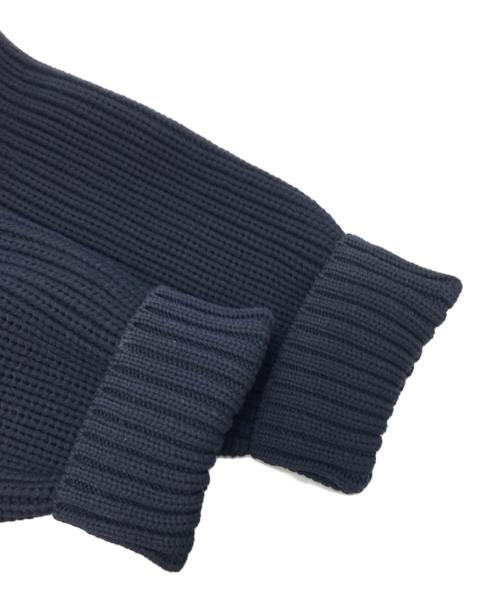 sacai（サカイ）sacai (サカイ) eric haze (エリックヘイズ) Code Embroidery Knit Blouson ブラウン×ネイビー サイズ:2の古着・服飾アイテム