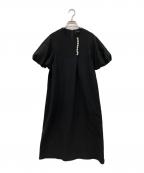 YOKO CHANヨーコチャン）の古着「パールタックワンピース」｜ブラック