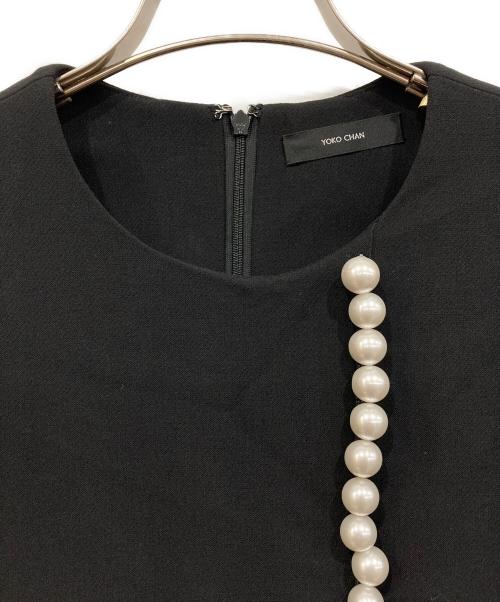 YOKO CHAN（ヨーコチャン）YOKO CHAN (ヨーコチャン) パールタックワンピース ブラック サイズ:38の古着・服飾アイテム