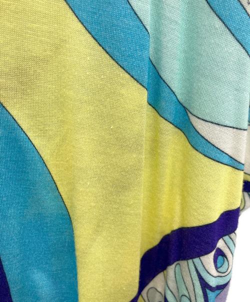 Emilio Pucci（エミリオ プッチ）Emilio Pucci (エミリオ プッチ) レーヨンシルク ドルマンスリーブニット ブルー サイズ:SIZE 38の古着・服飾アイテム