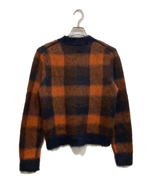Acne studios（アクネ ストゥディオス）Acne studios (アクネ ストゥディオス) アルパカブレンドブロックチェックニット オレンジ サイズ:Sの古着・服飾アイテム