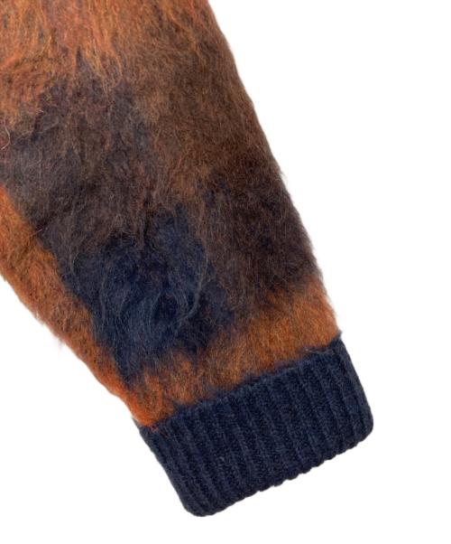 Acne studios（アクネ ストゥディオス）Acne studios (アクネ ストゥディオス) アルパカブレンドブロックチェックニット オレンジ サイズ:Sの古着・服飾アイテム