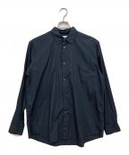 Graphpaperグラフペーパー）の古着「Broad Regular Collar Shirt」｜ネイビー
