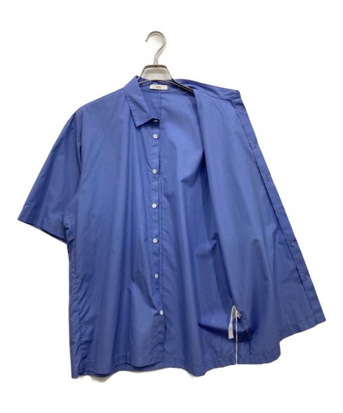ATON（エイトン）ATON (エイトン) スビンコットンオーバーサイズ ハーフスリーブシャツ ブルー サイズ:04の古着・服飾アイテム