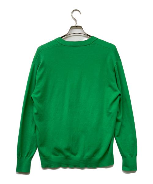 CABAN（キャバン）CABAN (キャバン) コットンカシミヤストレット Vネックカーディガン グリーン サイズ:Mの古着・服飾アイテム