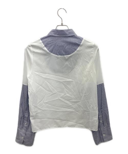 Mila Owen（ミラオーウェン）Mila Owen (ミラオーウェン) シャツレイヤードニットロングワンピ ネイビー サイズ:SIZE0の古着・服飾アイテム