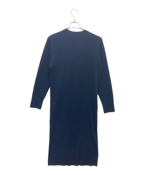 Mila Owen（ミラオーウェン）Mila Owen (ミラオーウェン) シャツレイヤードニットロングワンピ ネイビー サイズ:SIZE0の古着・服飾アイテム