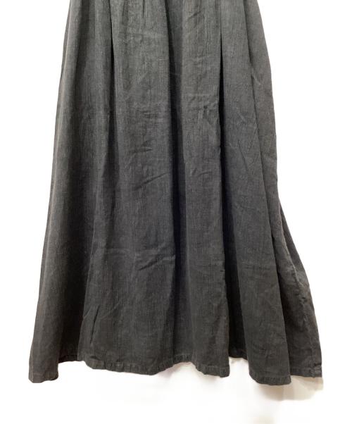 nest Robe（ネストローブ）nest Robe (ネストローブ) リネンラミー エプロンジャンパースカート グレー サイズ:Fの古着・服飾アイテム