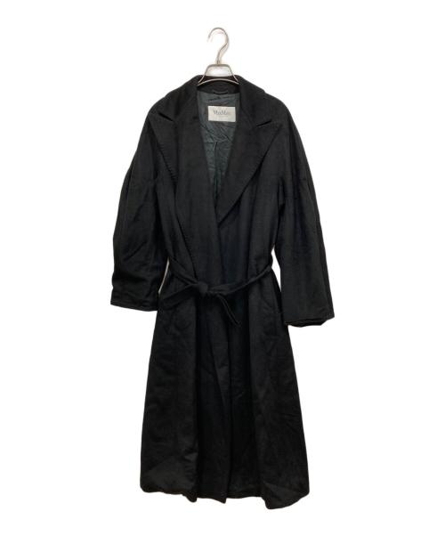 MaxMara（マックスマーラ）MaxMara (マックスマーラ) キャメルガウンコート ブラック サイズ:42の古着・服飾アイテム