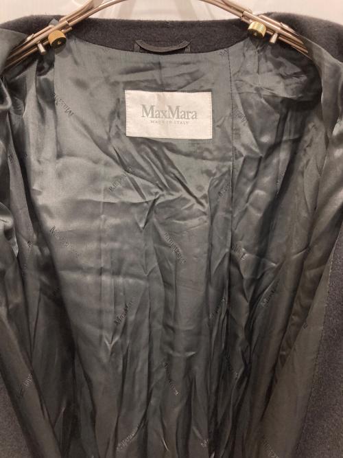 MaxMara（マックスマーラ）MaxMara (マックスマーラ) キャメルガウンコート ブラック サイズ:42の古着・服飾アイテム