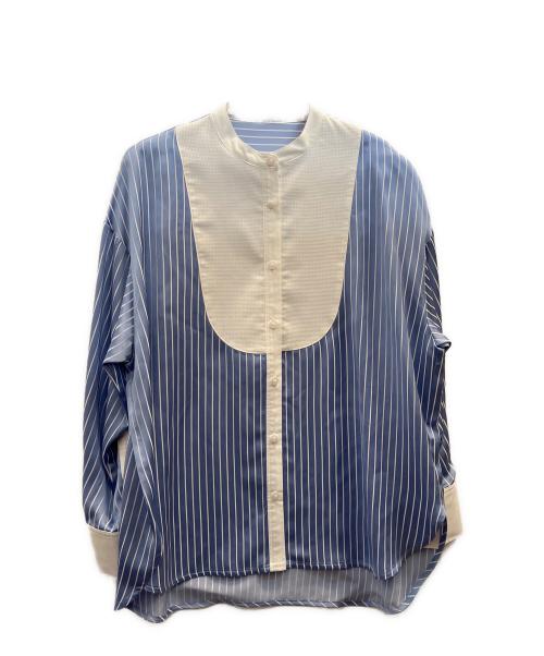 machatt（マチャット）machatt (マチャット) ストライプヨークシャツ ブルー サイズ:フリー 未使用品の古着・服飾アイテム