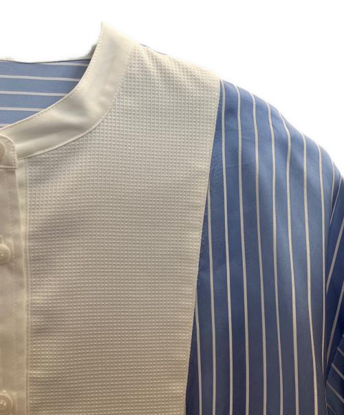 machatt（マチャット）machatt (マチャット) ストライプヨークシャツ ブルー サイズ:フリー 未使用品の古着・服飾アイテム