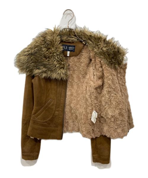 ARMANI JEANS（アルマーニジーンズ）ARMANI JEANS (アルマーニジーンズ) エコムートンジャケット ブラウン サイズ:EU38の古着・服飾アイテム
