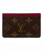 LOUIS VUITTONルイ ヴィトン）の古着「カードケース ポルト カルト・サーンプル」｜ブラウン×レッド