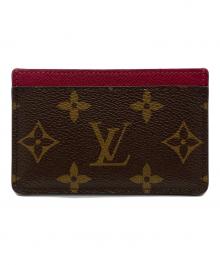 LOUIS VUITTON（ルイ ヴィトン）の古着「カードケース ポルト カルト・サーンプル」｜ブラウン×レッド