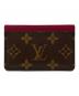 LOUIS VUITTON（ルイ ヴィトン）の古着「カードケース ポルト カルト・サーンプル」｜ブラウン×レッド