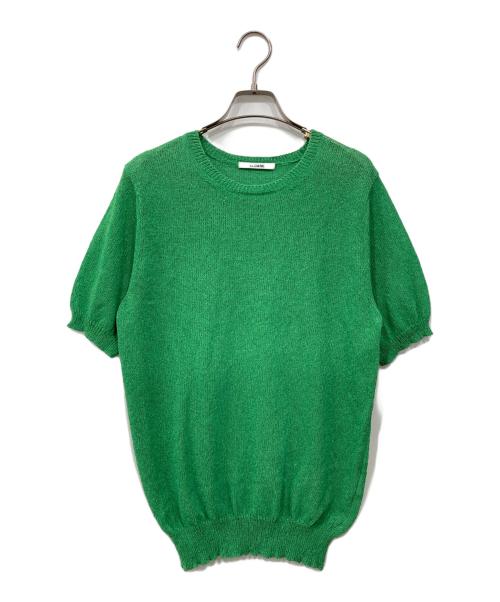 SLOANE（スローン）SLOANE (スローン) 7G天竺 和紙×ポリエステル半袖クルーネック グリーン サイズ:3の古着・服飾アイテム