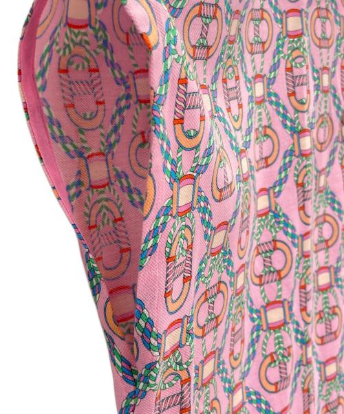 HERMES（エルメス）HERMES (エルメス) カノエ 総柄ワンピース ピンク サイズ:36の古着・服飾アイテム