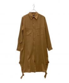 soduk（スドーク）の古着「tie on side shirt dress」｜ブラウン