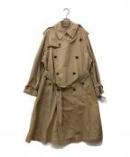 AURALEEオーラリー）の古着「FINX POLYESTER BIG TRENCH COAT」｜ブラウン