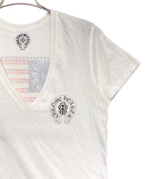 CHROME HEARTS（クロムハーツ）CHROME HEARTS (クロムハーツ) VネックTシャツ ホワイト サイズ:Mの古着・服飾アイテム
