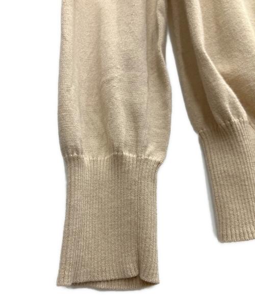 DRAWER（ドゥロワー）DRAWER (ドゥロワー) 18Gコットンシルククルーネックニット ベージュ サイズ:SIZE2の古着・服飾アイテム