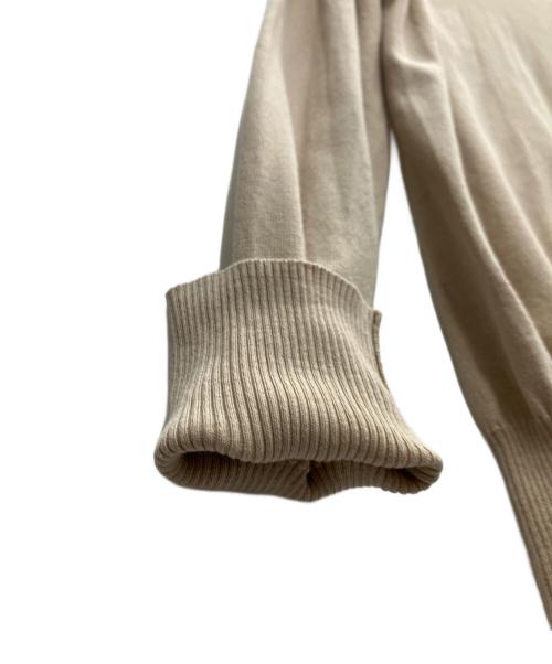 DRAWER（ドゥロワー）DRAWER (ドゥロワー) 18Gコットンシルククルーネックニット ベージュ サイズ:SIZE2の古着・服飾アイテム