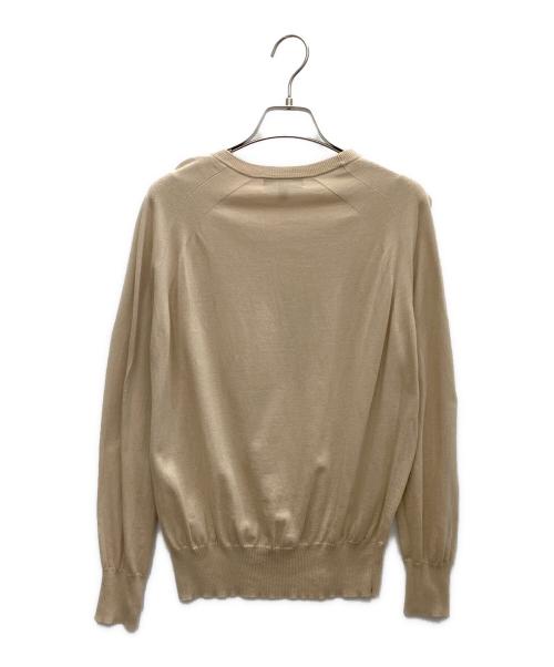 DRAWER（ドゥロワー）DRAWER (ドゥロワー) 18Gコットンシルククルーネックニット ベージュ サイズ:SIZE2の古着・服飾アイテム