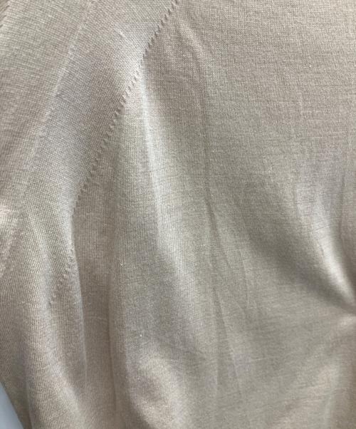 DRAWER（ドゥロワー）DRAWER (ドゥロワー) 18Gコットンシルククルーネックニット ベージュ サイズ:SIZE2の古着・服飾アイテム